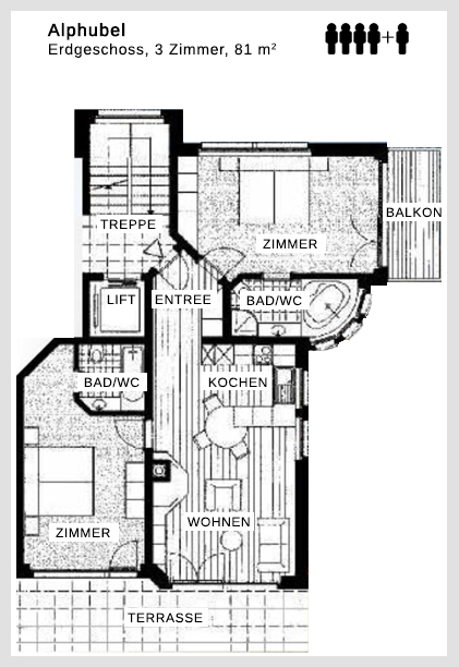 Grundriss Apartment Alphubel Dolce Vita Saas-Fee Grundriss Apartment Alphubel Dolce Vita Saas-Fee