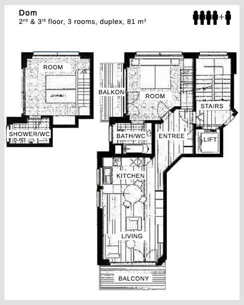 Floor plan apartment Dom Dolce Vita Saas-Fee Floor plan apartment Dom Dolce Vita Saas-Fee